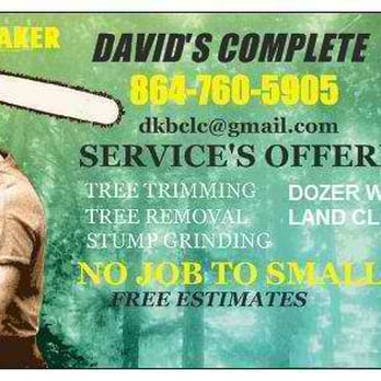 David's Complete Lawn & Tree Service - business card - Landscaping Near Me - Anderson, South Carolina David's Complete Lawn & Tree Service - business card - Landscaping Near Me - Anderson, South Carolina