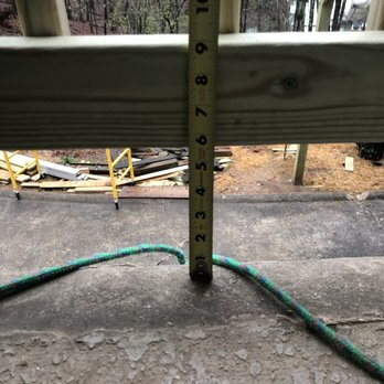 Element Restoration Group - Bottom rail is greater then 4", potentially allowing a small child to fall through. - Damage Restoration Near Me - Atlanta, Georgia Element Restoration Group - Bottom rail is greater then 4", potentially allowing a small child to fall through. - Damage Restoration Near Me - Atlanta, Georgia