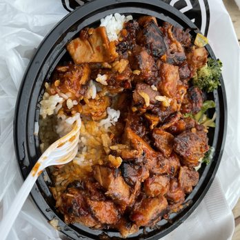 Teriyaki Madness - Spicy chicken bowl with white rice and veggies - Asian Fusion Near Me - Lake Forest, California