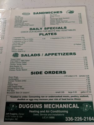 Menu photo 1 Burch Bridge Cafe Burlington, NC