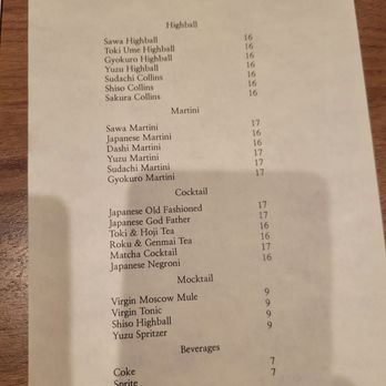 Bar Sawa - Drink menu - Sushi Bars Near Me - Los Angeles, California Bar Sawa - Drink menu - Sushi Bars Near Me - Los Angeles, California