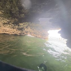 Cave Point Paddle & Pedal - In the cave