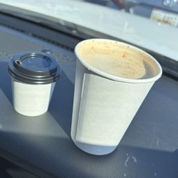 Gingerbread latte and caramel macchiato Gingerbread latte and caramel macchiato