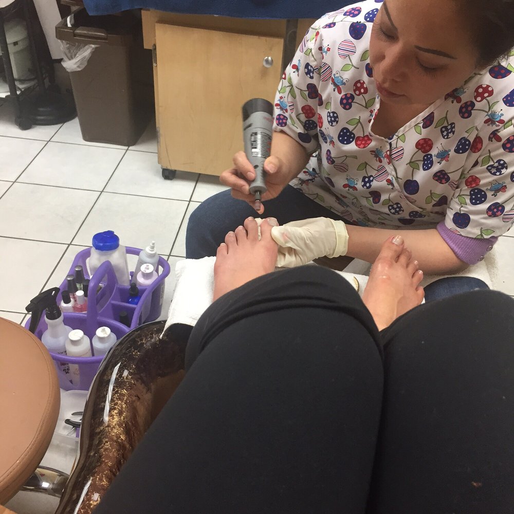 OP Nails Spa - Why is she using this? - Nail Salons Near Me - Milpitas, California