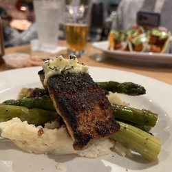 Fish City Grill - Black and red fish with blue cheese butter
