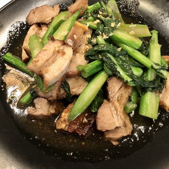 Charm Thai Bistro - P9 Chinese Broccoli with Crispy Pork Belly - Thai Near Me - Spring, Texas