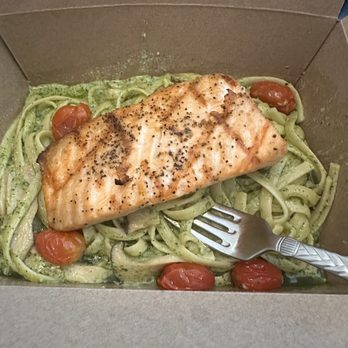 Pistachio Kitchen - Pesto Pasta with Grilled Salmon - Breakfast & Brunch Near Me - San Francisco, California Pistachio Kitchen - Pesto Pasta with Grilled Salmon - Breakfast & Brunch Near Me - San Francisco, California