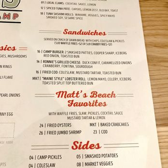 Matt’s Fish Camp - Menu (2022) - Seafood Near Me - Fenwick Island, Delaware
