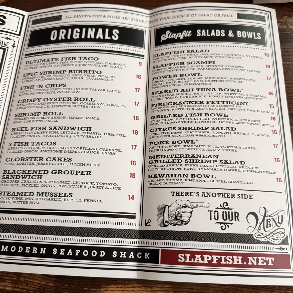 Slapfish - Menu 1/26 - Seafood Near Me - Carmel, Indiana Slapfish - Menu 1/26 - Seafood Near Me - Carmel, Indiana