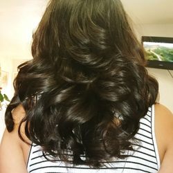 Norma's Hair Design - Big curls in long layers
