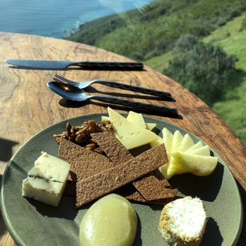 Sierra Mar - Cheese plate dessert (lunch) - New American Near Me - Big Sur, California Sierra Mar - Cheese plate dessert (lunch) - New American Near Me - Big Sur, California
