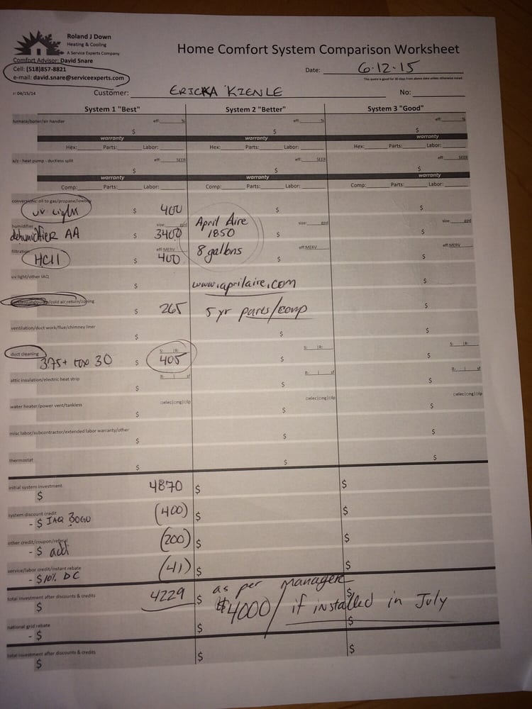 Slide of Roland J. Down Service Experts