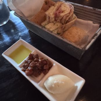 Scarpetta - Bread basket with olive oil, butter - Italian Near Me - Las Vegas, Nevada Scarpetta - Bread basket with olive oil, butter - Italian Near Me - Las Vegas, Nevada