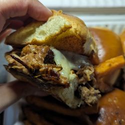 Beef Brisket Sliders - the brisket was cooked perfectly and the bread was nice and toasty