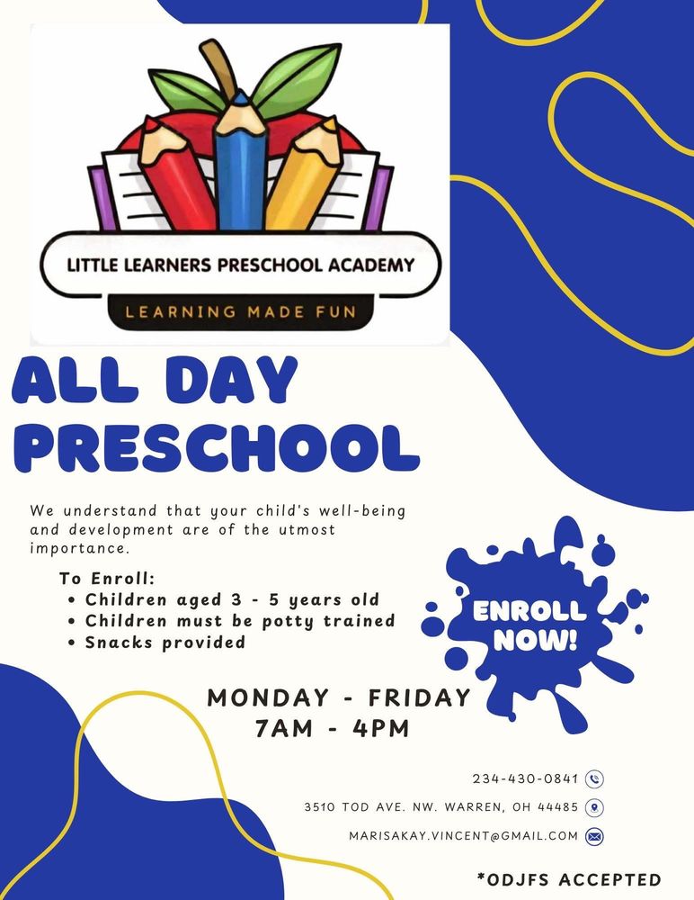 Little Learners Preschool Academy - childcare center in Warren, OH
