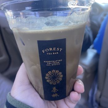 Forest Tea Bar - Hojicha latte unsweetened - Tea Rooms Near Me - Berkeley, California