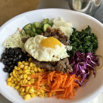 Kimchi Box - Bibimbop (noodle base, bulgogi beef protein) - Korean Near Me - Novi, Michigan