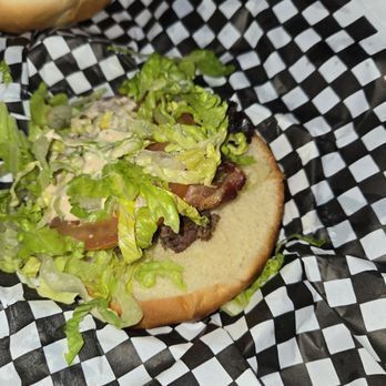 The Patty Wagon - "Cheeseburger" deluxe, got a tiny patty, no cheese, no onion. - Cheesesteaks Near Me The Patty Wagon - "Cheeseburger" deluxe, got a tiny patty, no cheese, no onion. - Cheesesteaks Near Me