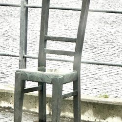 Plac Bohaterów Getta - Chair, symbolic of the those who died