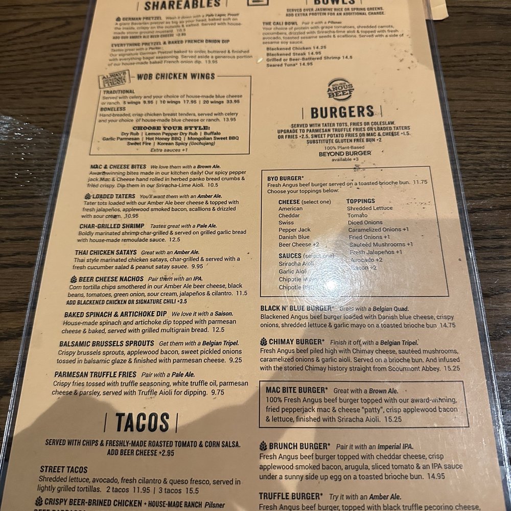 World of Beer - Menu - American Near Me - Augusta, Georgia World of Beer - Menu - American Near Me - Augusta, Georgia