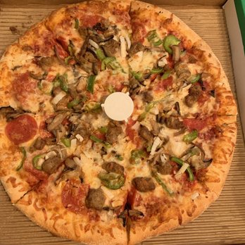 Marco's Pizza - Not bad at all on a rainy Saturday evening. First time here. Deluxe original.  I will get the "crispy thin" next time. - Pizza Near Me - Fruit Cove, Florida