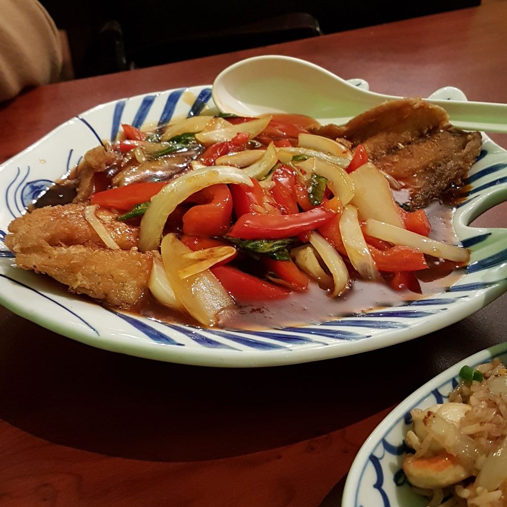 Aloi Thai - Basil Chilli Baramubdi Fish fillet - Thai Near Me - Shepparton, VIC Aloi Thai - Basil Chilli Baramubdi Fish fillet - Thai Near Me - Shepparton, VIC