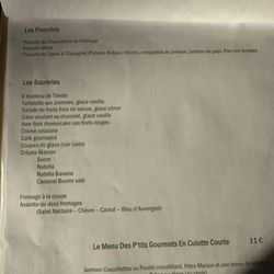Bistrot de Chaville - Menu