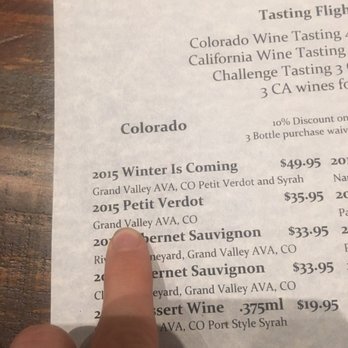 Continental Divide Winery - I think this one was my favorite! My aunt told me the "Winter is Coming" was her favorite, but I didn't try it with my tasting. - Wineries Near Me - Breckenridge, Colorado