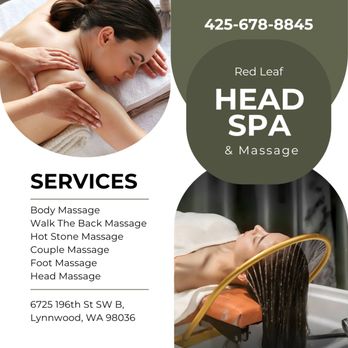 Red Leaf Head Spa & Massage - Massage Therapy Near Me - Lynnwood, Washington Red Leaf Head Spa & Massage - Massage Therapy Near Me - Lynnwood, Washington
