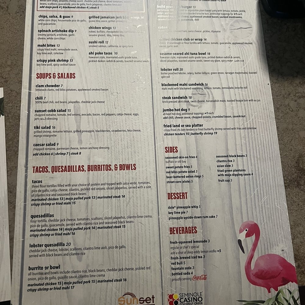 Sunset Grill - Casinos Near Me - Coconut Creek, Florida Sunset Grill - Casinos Near Me - Coconut Creek, Florida