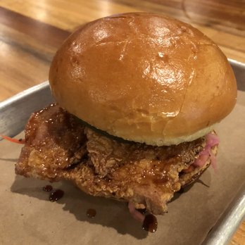 Project Social - Fried chicken sandwich - New American Near Me - Dana Point, California Project Social - Fried chicken sandwich - New American Near Me - Dana Point, California