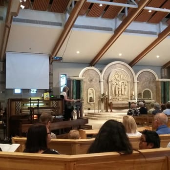St Martha Catholic Church - Altar with a screen on each side.  For reading the liturgy and the music. - Churches Near Me - Murrieta, California