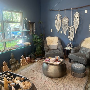 The Crystal Corner - Seated area and dream catchers. - Spiritual Shop Near Me - Ojai, California The Crystal Corner - Seated area and dream catchers. - Spiritual Shop Near Me - Ojai, California