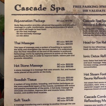 Cascade Spa - Massage Near Me - San Diego, California