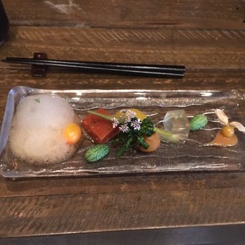 Delage - Kombu marinated vegetables with soy lemon foam - Japanese Near Me - Oakland, California Delage - Kombu marinated vegetables with soy lemon foam - Japanese Near Me - Oakland, California
