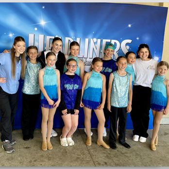 Fantasy Dance School - FDS Elite - Competing Dance Team with their teachers after performance at Headliners in Dublin, CA. April 2024. - Summer Camps Near Me - Mountain View, California