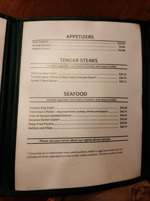 Menu photo 5 Gwennies Old Alaska Restaurant Anchorage, AK
