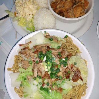 Sam Sato's - Dry mein noodles, double is enough for 3 ppl. We also had spare ribs with white rice and mac salad. - Bakeries Near Me - Wailuku, Hawaii Sam Sato's - Dry mein noodles, double is enough for 3 ppl. We also had spare ribs with white rice and mac salad. - Bakeries Near Me - Wailuku, Hawaii