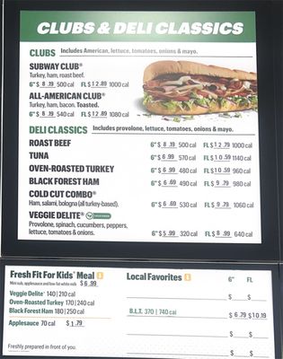 Menu photo 3 Subway Villa Park, IL