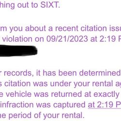 Sixt Rent A Car - The lies of their Traffic and Tolls Department.
