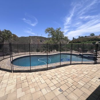Guardian Pool Fence Systems - 5' black and brown pool fence look - Fences & Gates Near Me - Los Angeles, California Guardian Pool Fence Systems - 5' black and brown pool fence look - Fences & Gates Near Me - Los Angeles, California