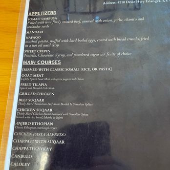 hanilul kitchen - Their menu--with no prices and limited explanations - American Near Me - Erlanger, Kentucky