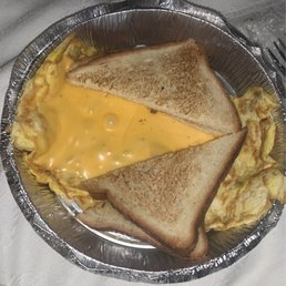 Meat Lover's Omelette (+American Cheese) and Toast Meat Lover's Omelette (+American Cheese) and Toast