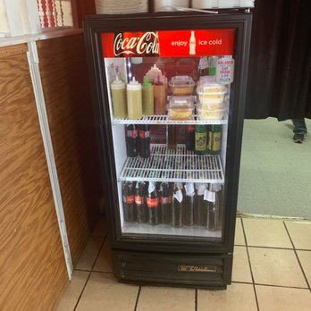 El Mexicano - a refridgerator with drinks in it - Mexican Near Me - Lyons, Georgia