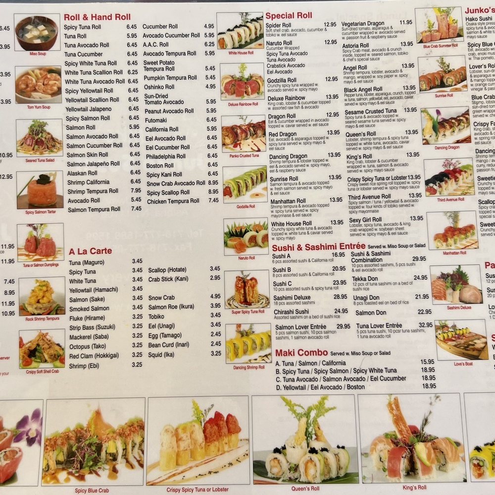 Junko Sushi - Menu - Japanese Near Me - Astoria, New York