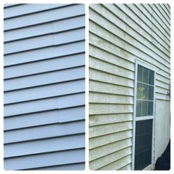 Presley’s Pressure Washing Services - Algae and mold removal. What a difference that makes.