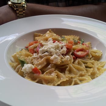 Estiatorio Volos - Vegetarian Farfalle Pasta Zucchini, Bell Peppers, Asparagus, Tomatoes and Feta Cheese - Seafood Near Me - Toronto, Ontario