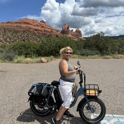 Sedona E Bike Rentals - Just look at the background it's beautiful to ride in Sedona.