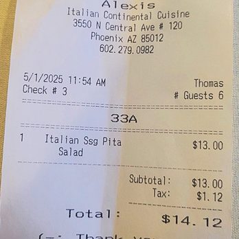 Alexi's Grill - Italian Near Me - Phoenix, Arizona