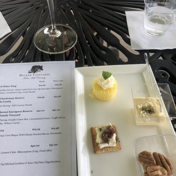 Becker Vineyards - Small bites - Wine Tasting Room Near Me - Fredericksburg, Texas
